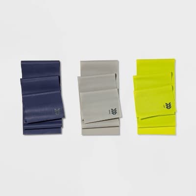 Flat Band Kit Blue - All In Motion: Medium Resistance, Total Body Workout, Latex