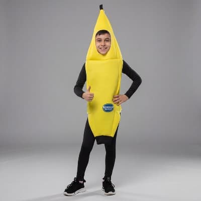 Joyfy Halloween Banana Costume Kids Tropical Fruit Jumpsuit for Child Toddler Halloween DressUp Party - M