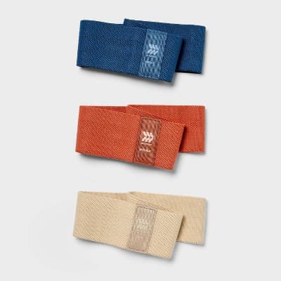 Fabric Round Hip Band Set - All In Motion: Polyester Rubber Resistance Bands