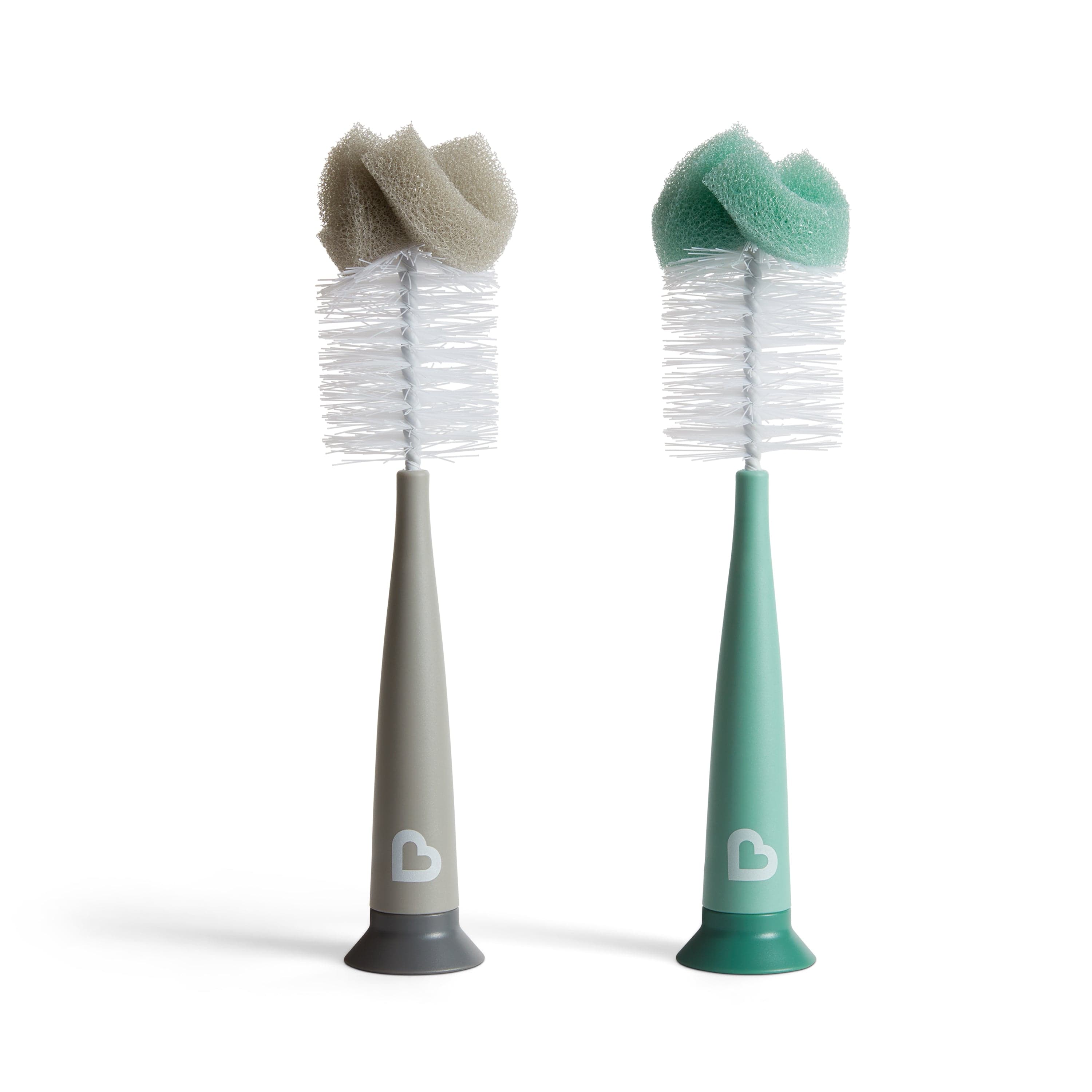 Munchkin Sponge Bottle Brush, Gray/Sage, 2 Pack