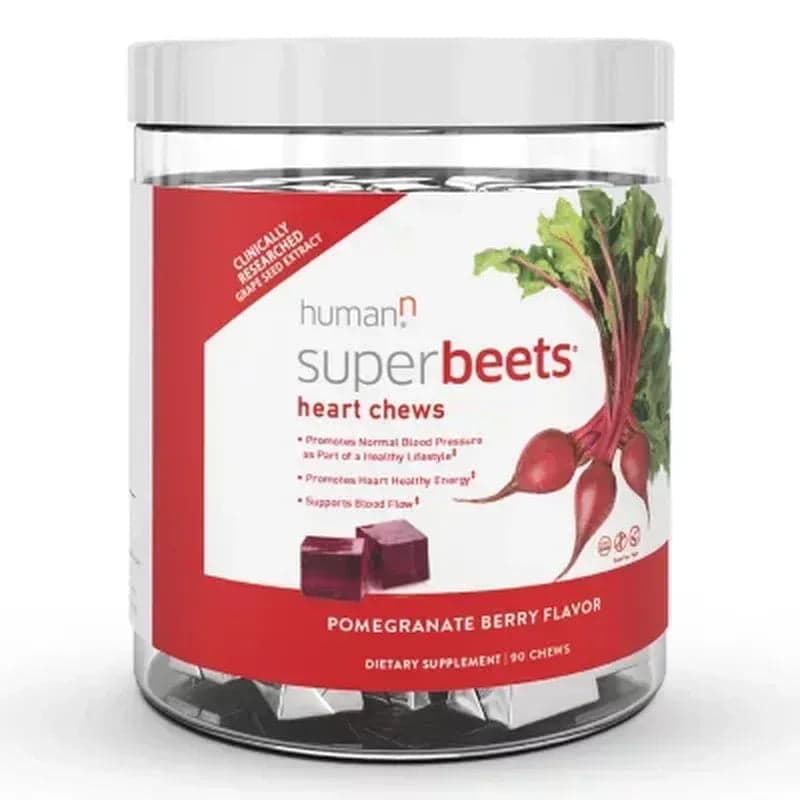 HumanN SuperBeets Heart Chews, Pomegranate Berry (90 Ct.)