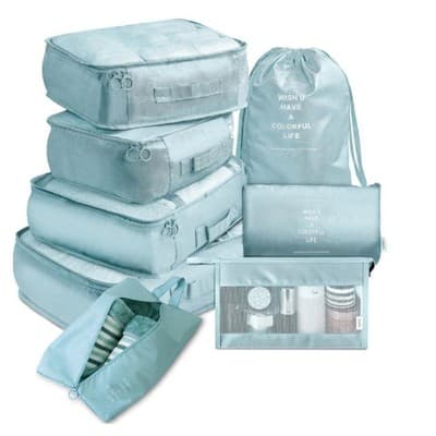 MPM 8 PC Packing Cube Luggage Organizers Set, Travel Packing Bags, Suitcase Bag Set