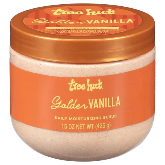 Tree Hut Golden Vanilla Daily Moisturizing Sugar Body Scrub, 15 oz (Pack of 3)