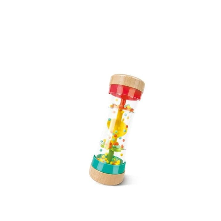 Hape Rainbow Stick Shake Beaded Raindrops, Infant Sensory Rattle Toy, Unisex Child Ages 0M+, Plastic