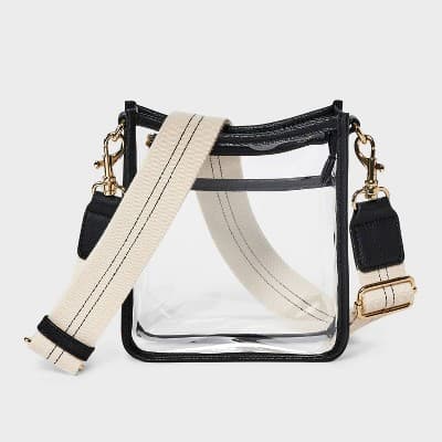Everyday Crossbody Bag For Stadium - Universal Thread Stucco Clear: TPU Shell, Detachable Strap, 57.25" Max Length
