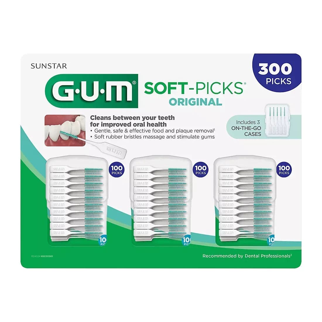 GUM Soft-Picks Original Dental Flossing Picks, 300 Count