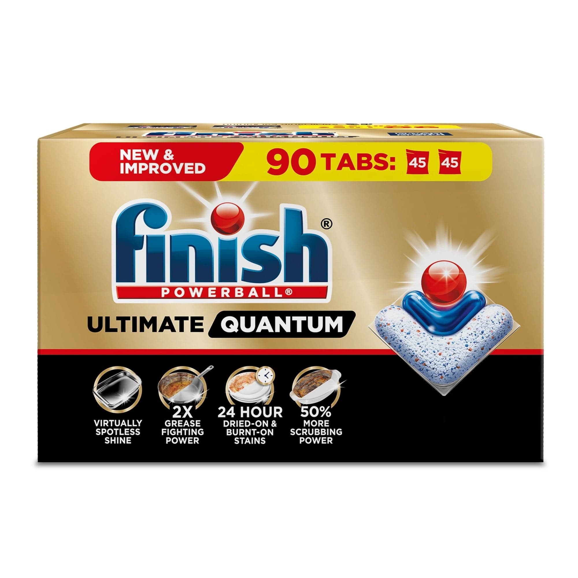 Finish Ultimate Quantum Dishwasher Pods, Fresh Scent, 90 ct