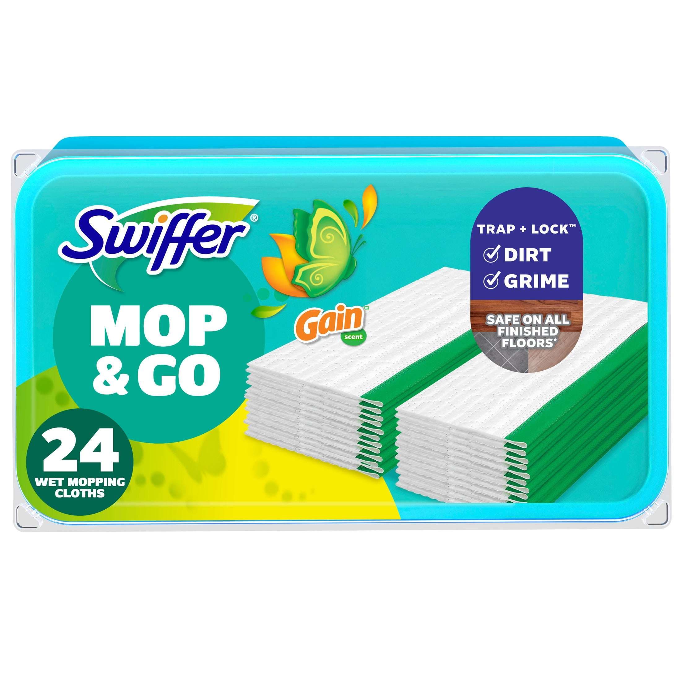 Swiffer Mop & Go Wet Refills, Gain, 24 Count