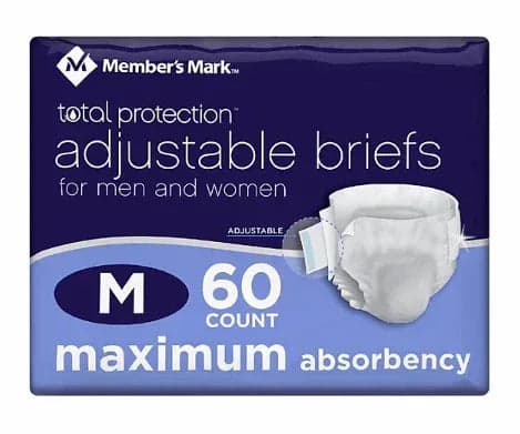 Member's Mark Total Protection Unisex Briefs (Choose Your Size)