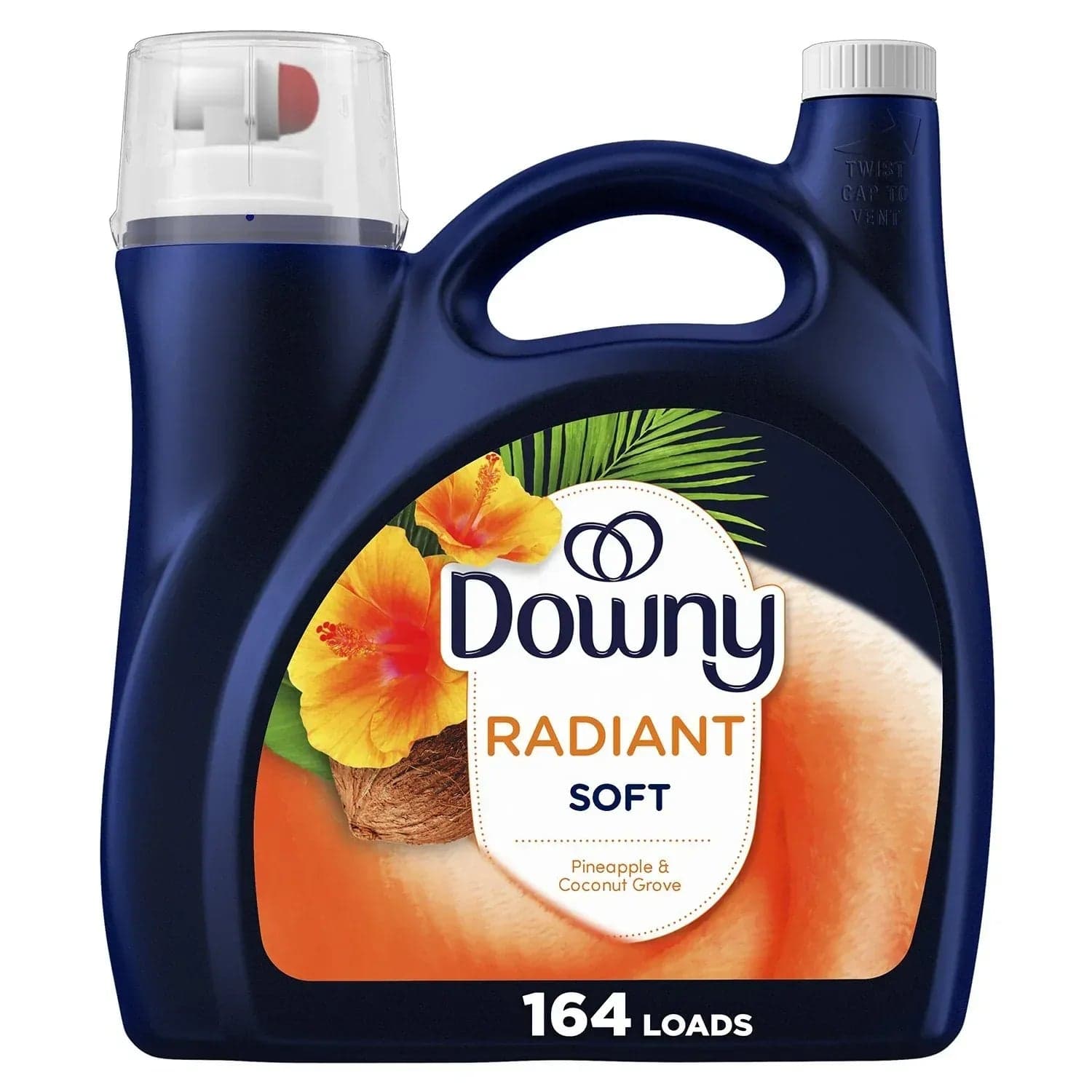 Downy Infusions Radiant Liquid Fabric Softener, Pineapple & Coconut Grove, 164 Loads, 111 fl oz