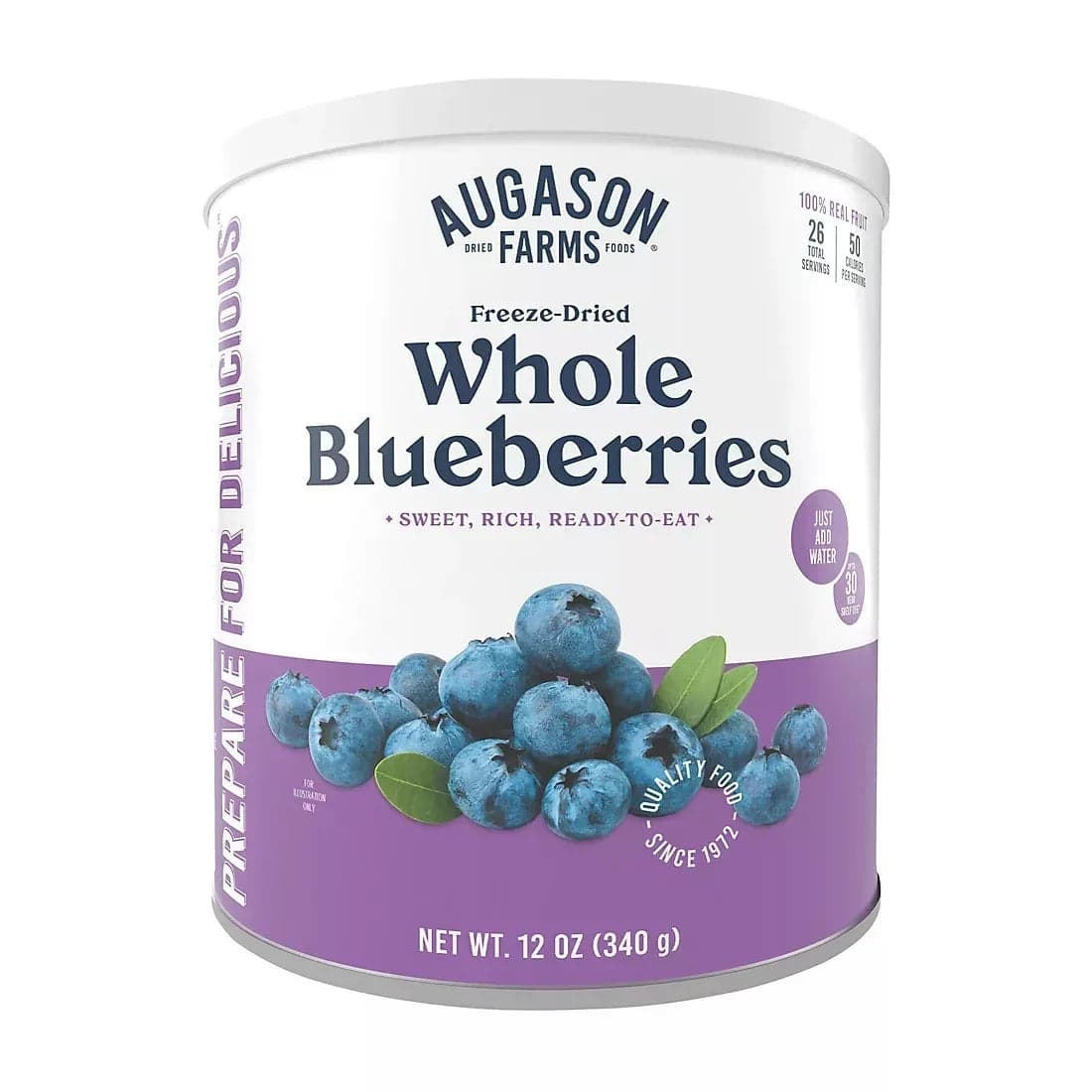 Augason Farms Freeze Dried Whole Blueberries Can, 12 oz.
