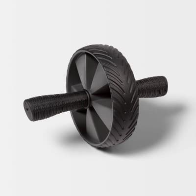 Ab Wheel Gray - All In Motion: Non-Slip Handles, PVC Material, Core Trainers