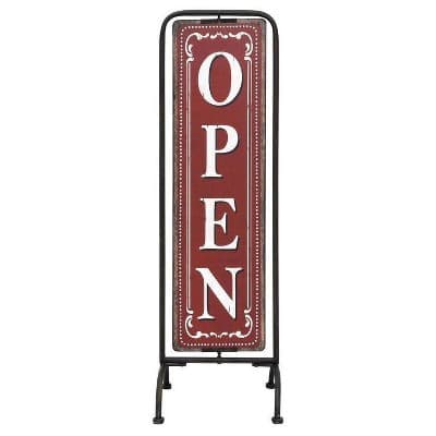 Metal Framed "Open/Closed" 2-Sided Sign Wall Décor - Storied Home