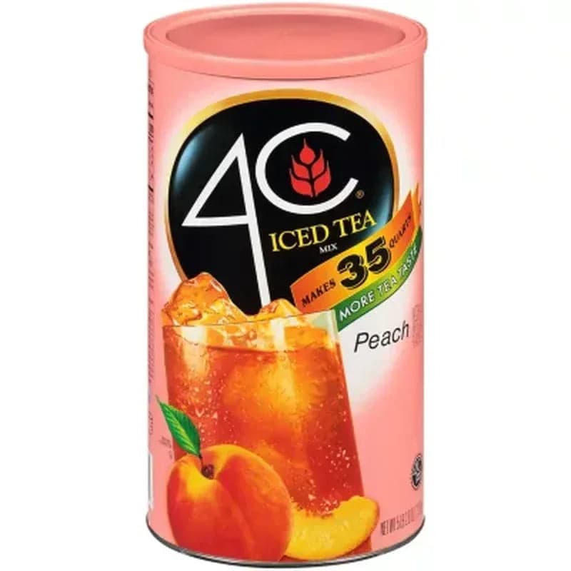 4C Peach Iced Tea Mix, Makes 35 Quarts (82.6 Oz.)