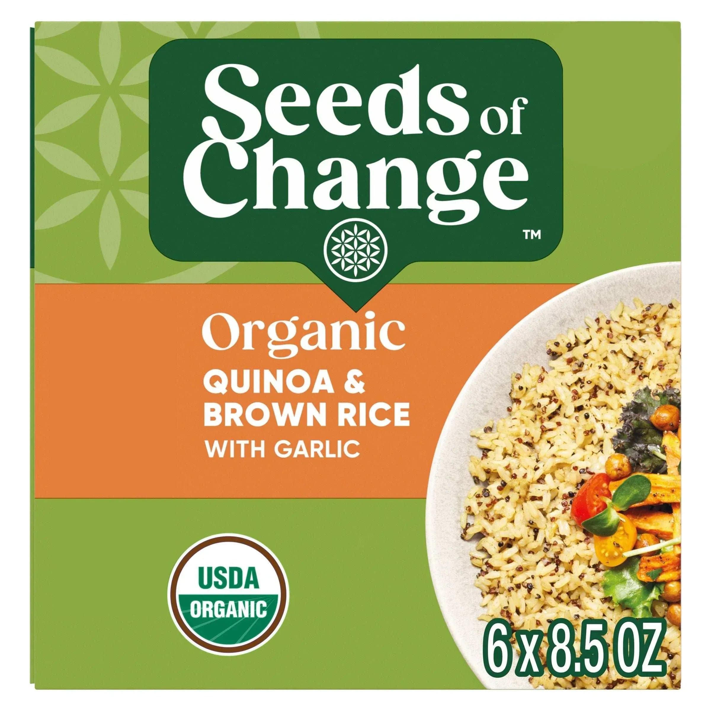 Seeds of Change Certified Organic Quinoa and Brown Rice with Garlic 8.5 oz., 6 pk.