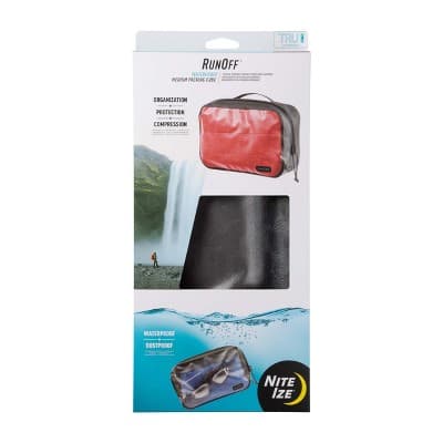 Nite Ize RunOff Waterproof Packing Cube - Waterproof Packing Cube for Travel - Dry Travel Bag with Compression - Charcoal, Medium