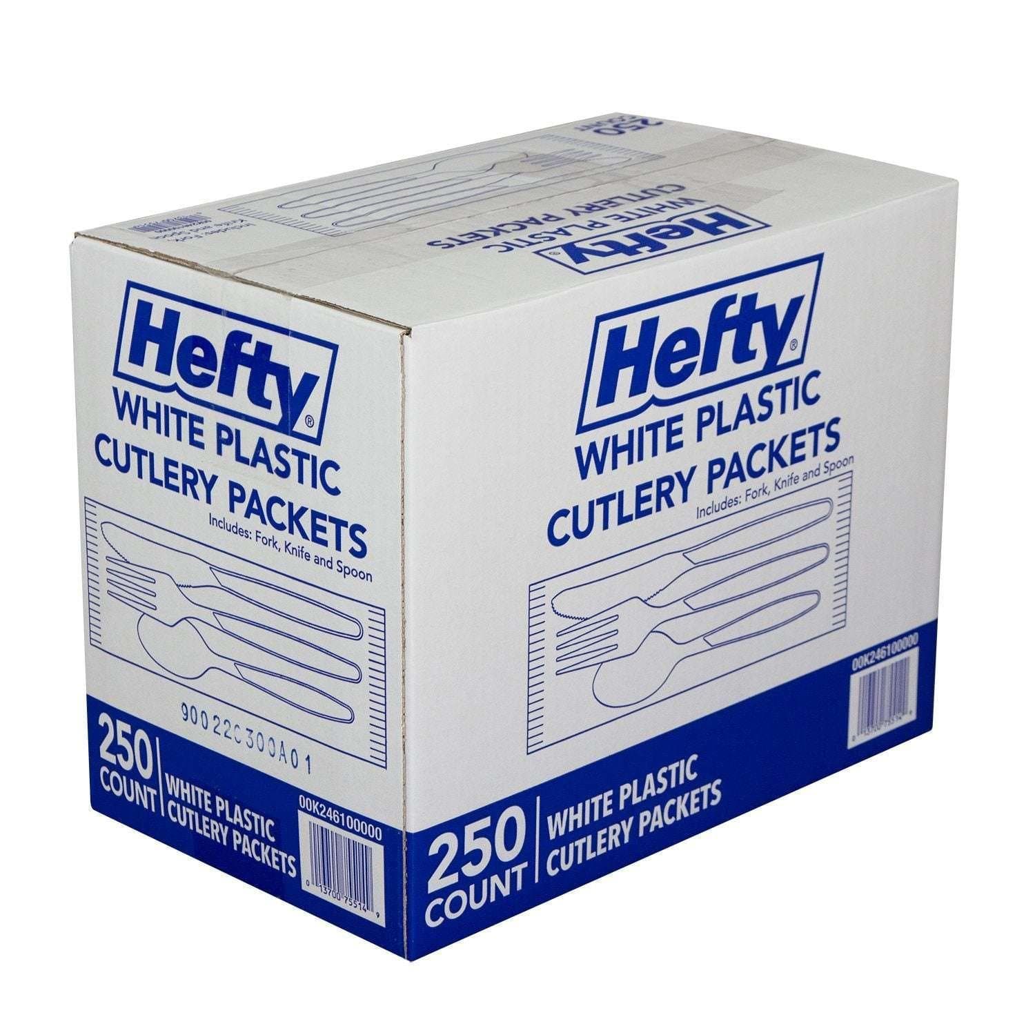 Hefty Wrapped Plastic Cutlery Combo Packs, 250 ct.
