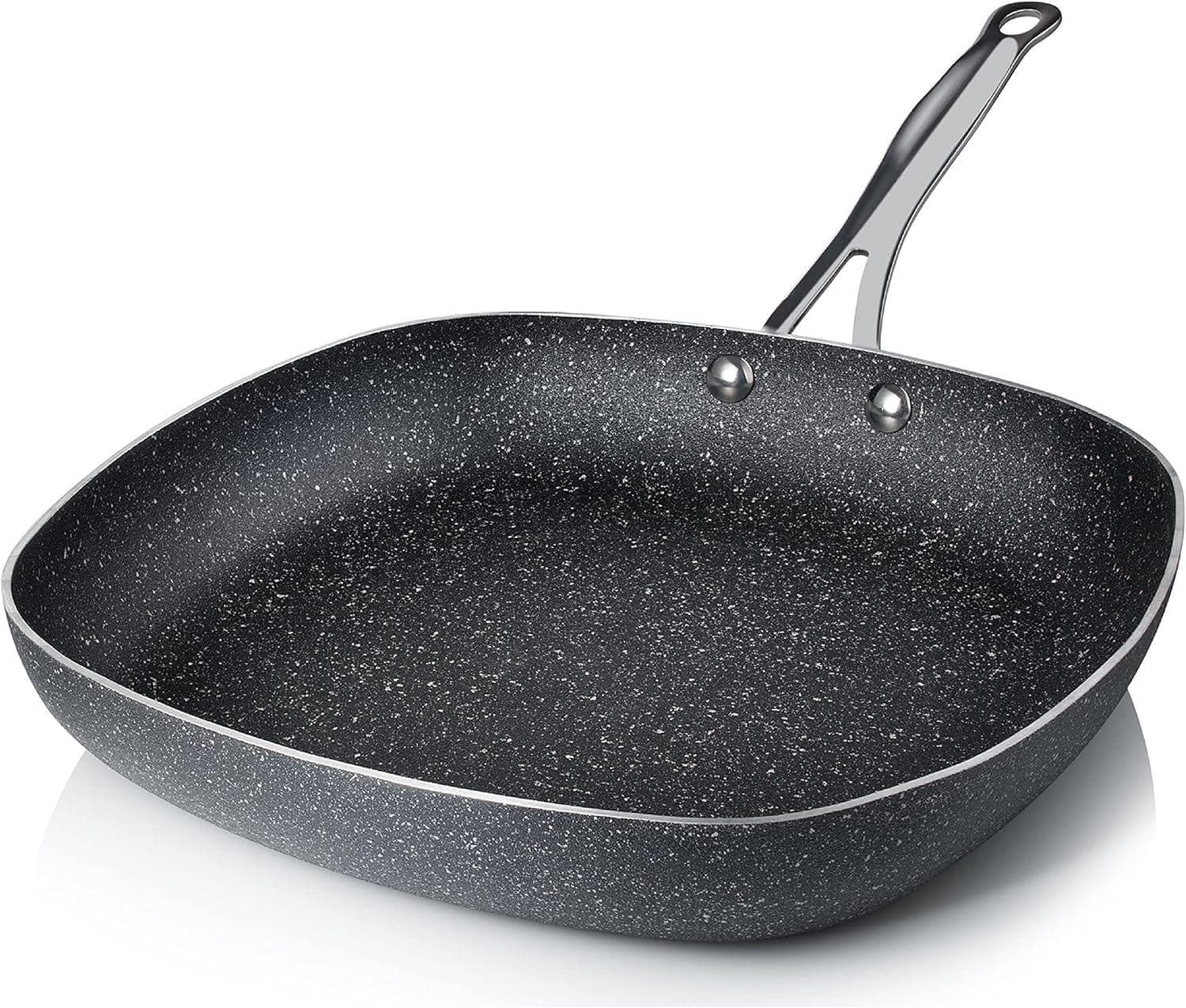 Granitestone 11" Shallow Square Frying Pan, Nonstick Diamond Infused Skillet