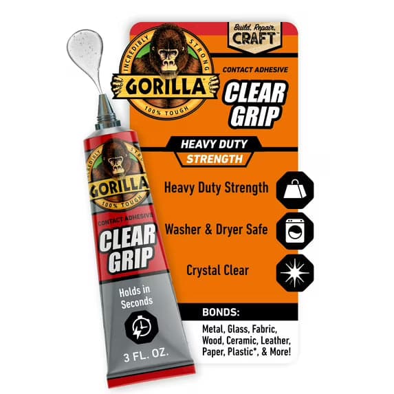 Gorilla Clear Grip Contact Adhesive, 3 fl oz (88 mL)