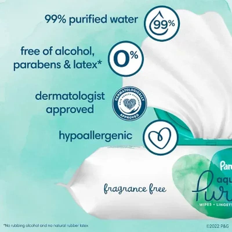 Pampers Aqua Pure Sensitive Baby Wipes, 13 Packs (728 Ct.)