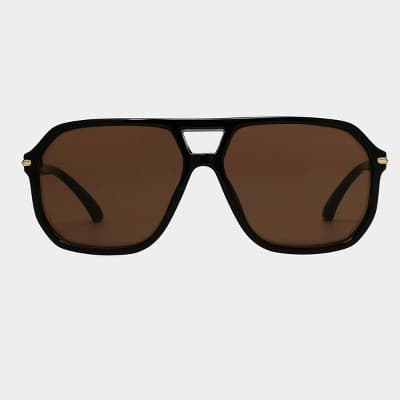Women's Plastic Aviator Sunglasses - Universal Thread Black: UV Protection, Polycarbonate Lens, Medium Fit