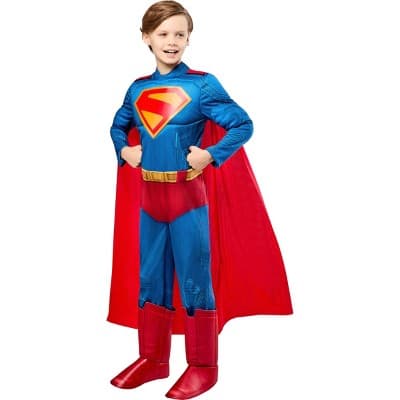 DC Comics Kids' Superman Halloween Light-Up Costume Jumpsuit M