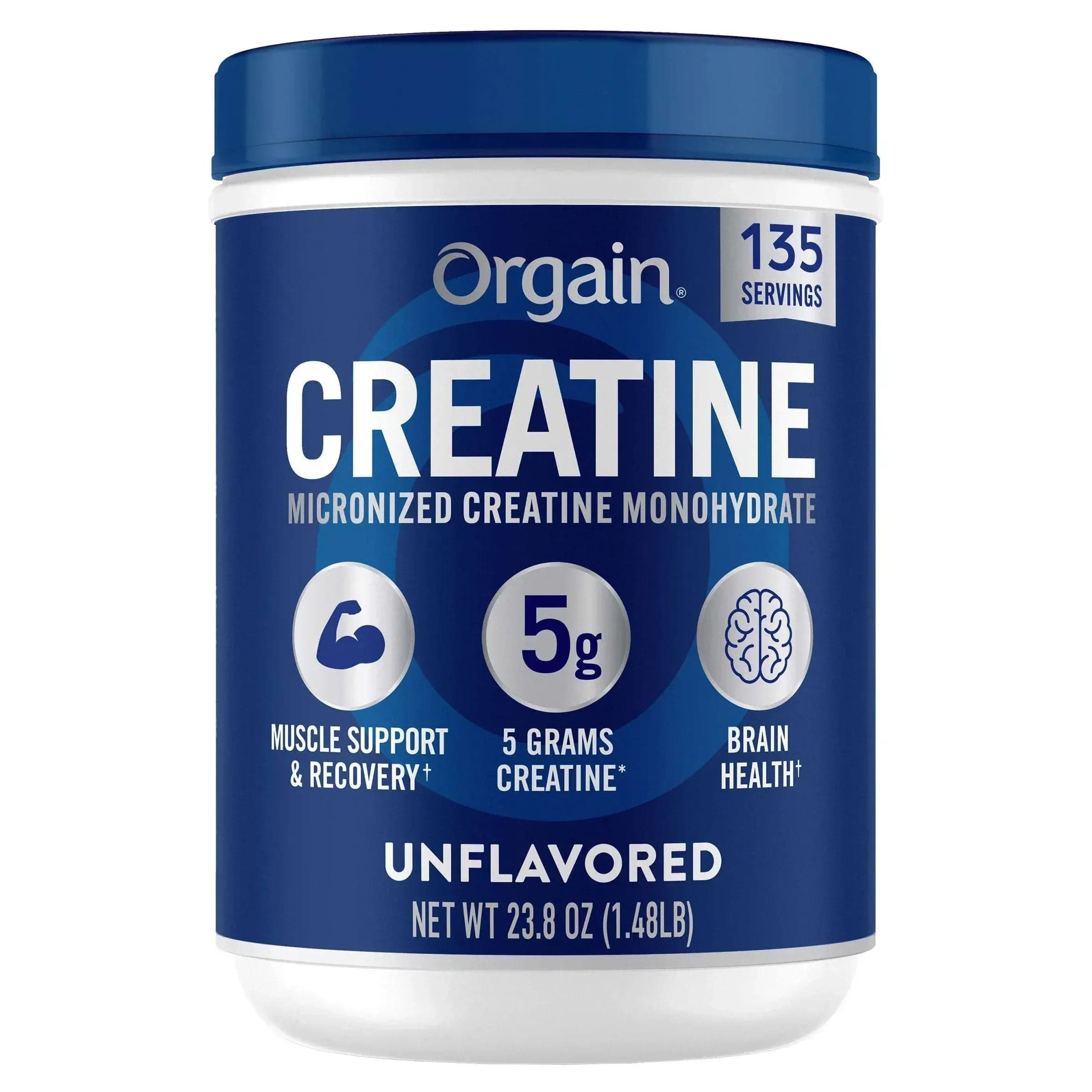Orgain Micronized Creatine Monohydrate, Unflavored, 1.48 lbs