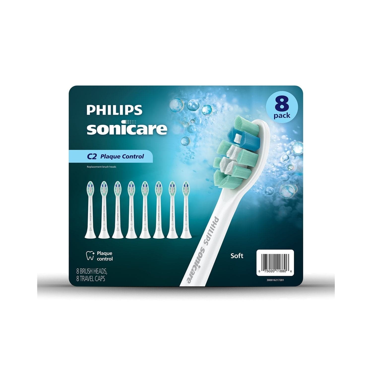 Philips Sonicare Plaque Control Replacement Toothbrush Heads, 8 ct.