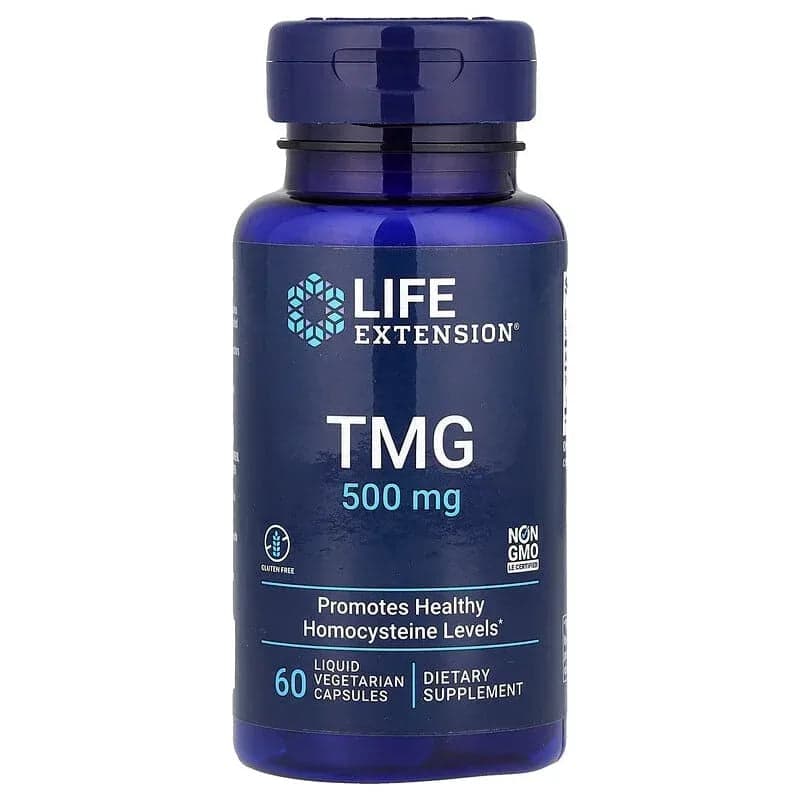 Life Extension TMG, 500 mg, 60 Liquid Vegetarian Capsules
