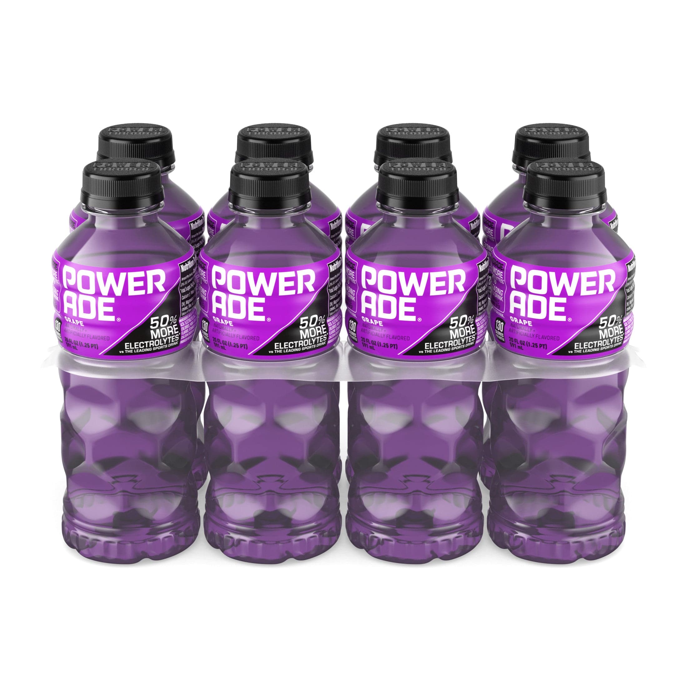 POWERADE Grape Electrolyte Sports Drink Bottles, 20 fl oz, 8 Pack