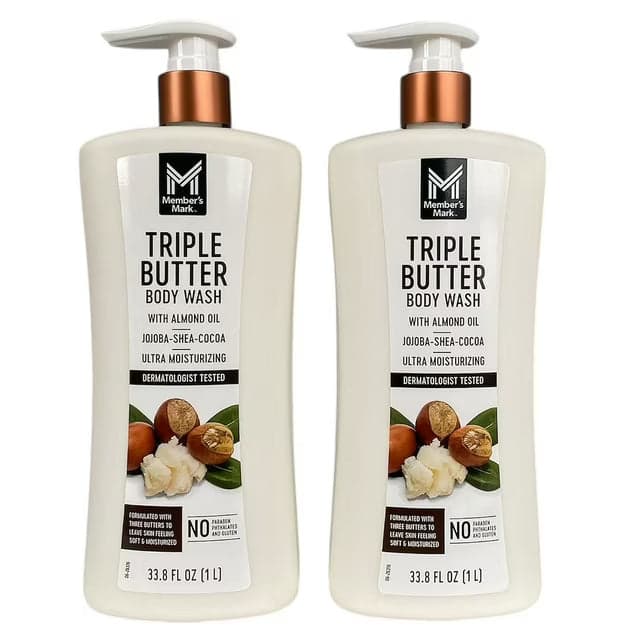 Member's Mark Triple Butter Body Wash, 67.6 fl. oz., 2 pk.