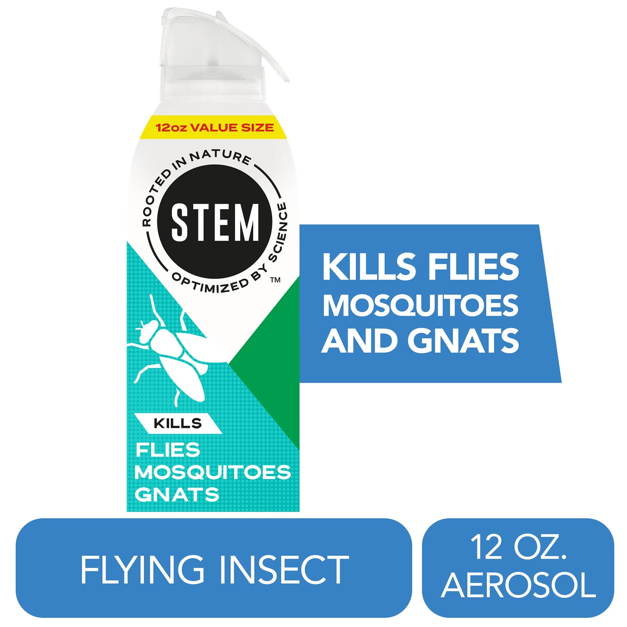 STEM Kills Indoor & Outdoor Fly, Mosquito & Gnat Insect Killer Bug Spray Value Size, 12 oz