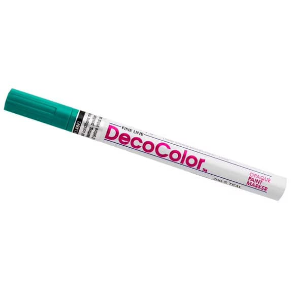Marvy Uchida Fine Line Opaque Paint Marker, Teal, 1 Pack