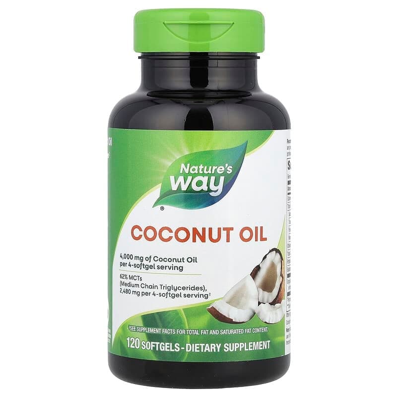 Nature's Way Coconut Oil, 120 Softgels (1,000 mg per Softgel)