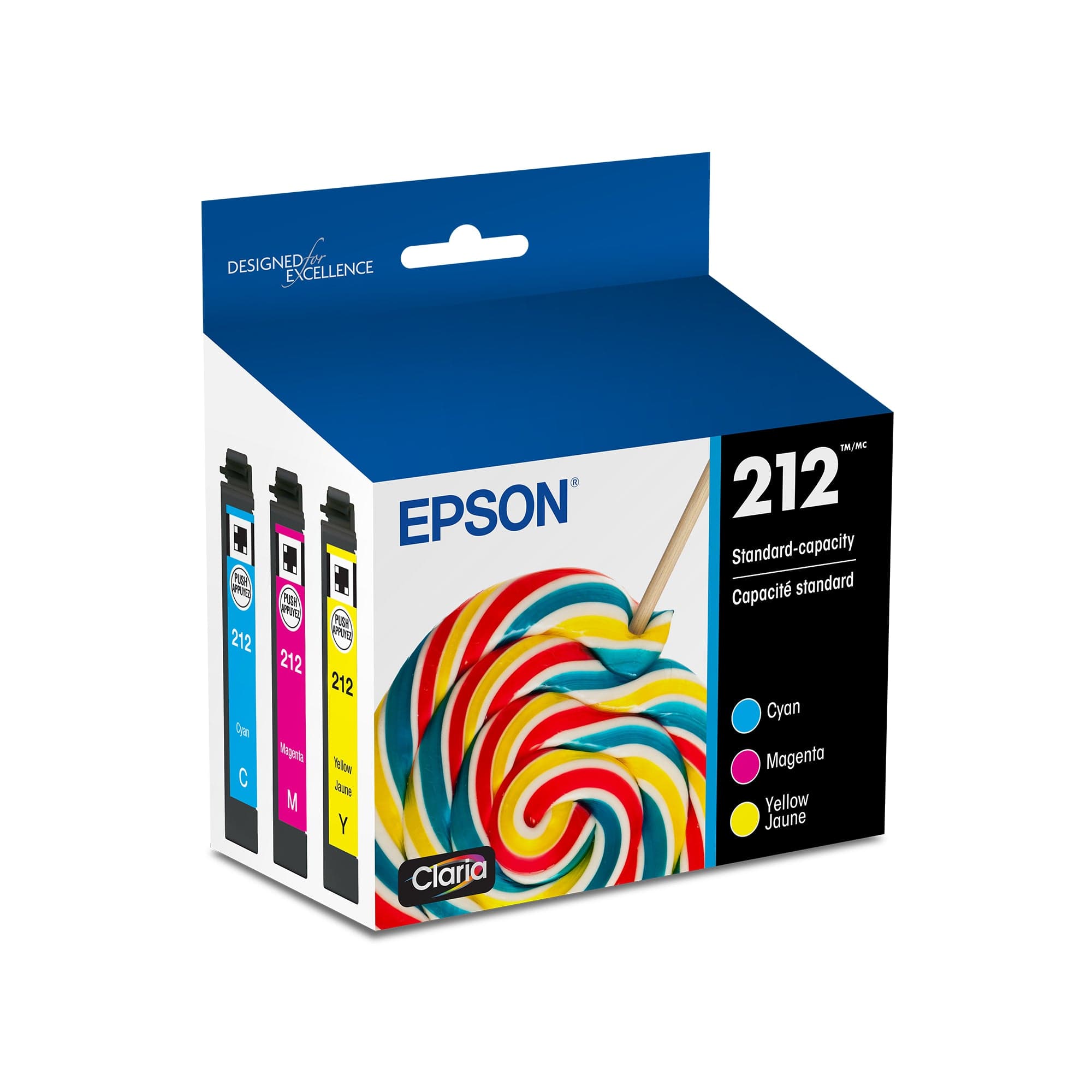 Epson 212 Claria Ink Standard Capacity Color Combo Pack (T212520-S)