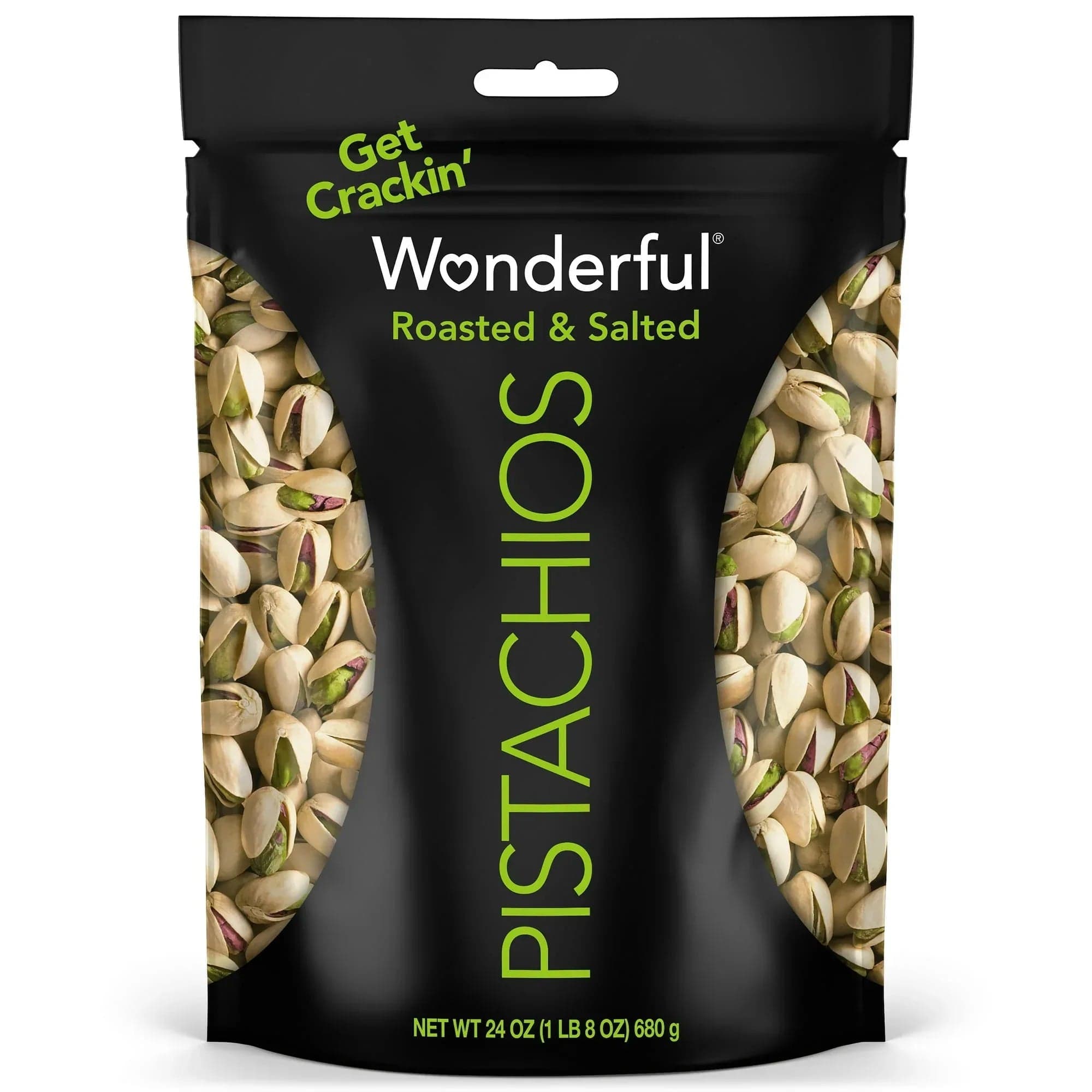 Wonderful Pistachios In-Shell Roasted & Salted Nuts, 24 oz. Bag