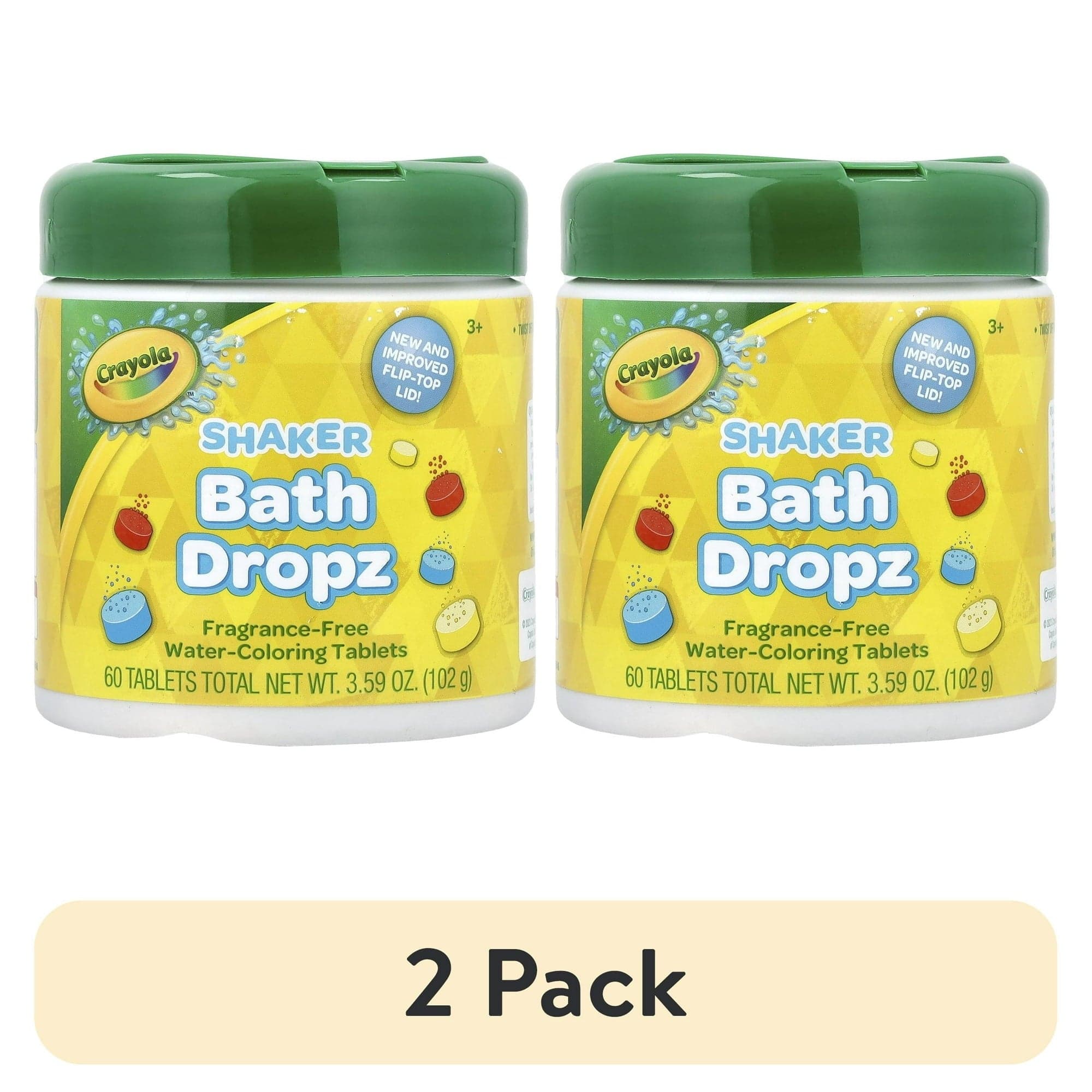 Crayola Bath Dropz Color, 60 Tablets, 3.59 oz (2 Pack)