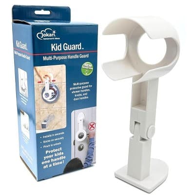 Jokari Child Safety Guard. Protector for Sink, Shower Knobs, Door Handles. Childproof Lock Prevents Hot Water Burns. Easy Install (1, Universal)