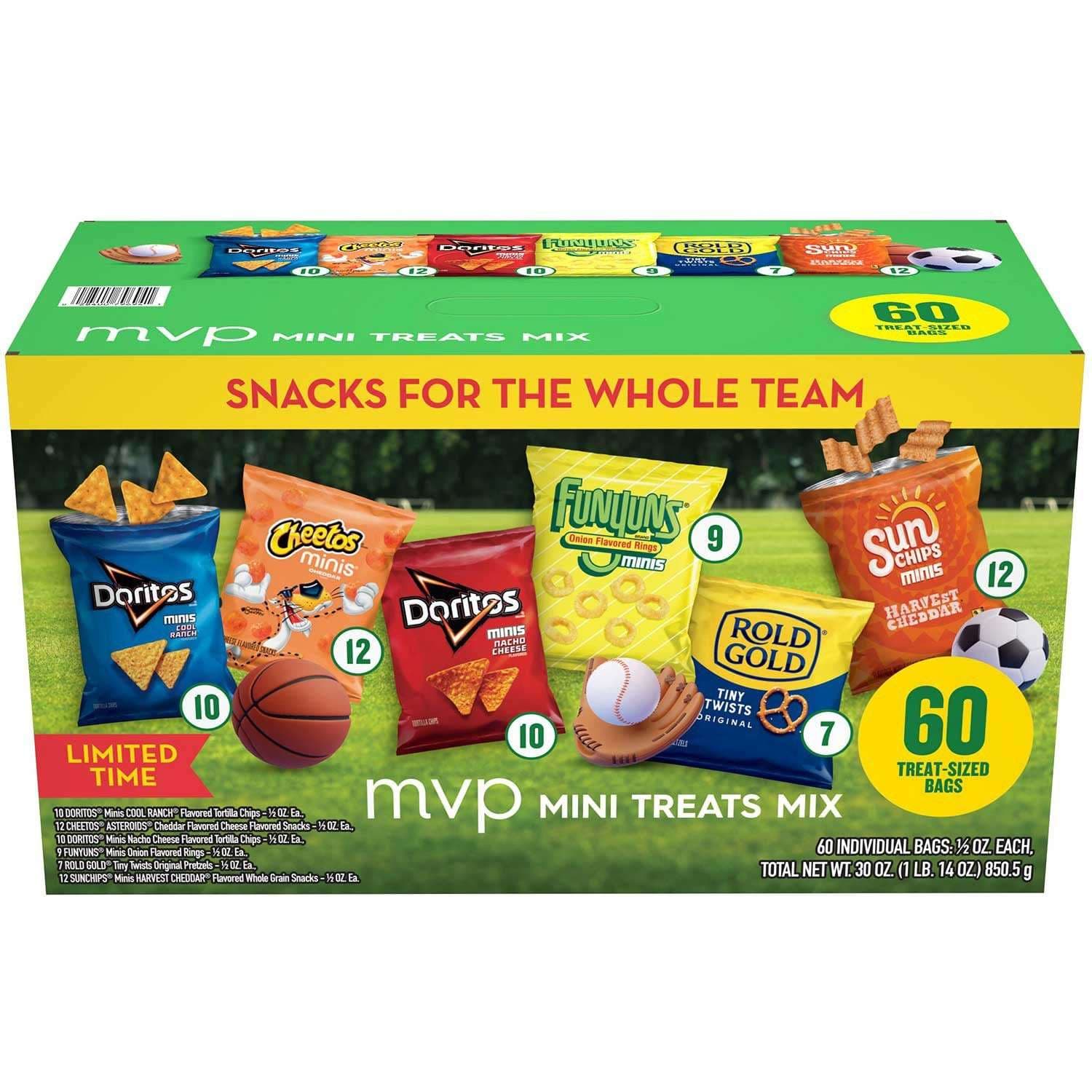 Frito-Lay MVP Mini Treat Mix Variety Pack Chips, 60 ct.