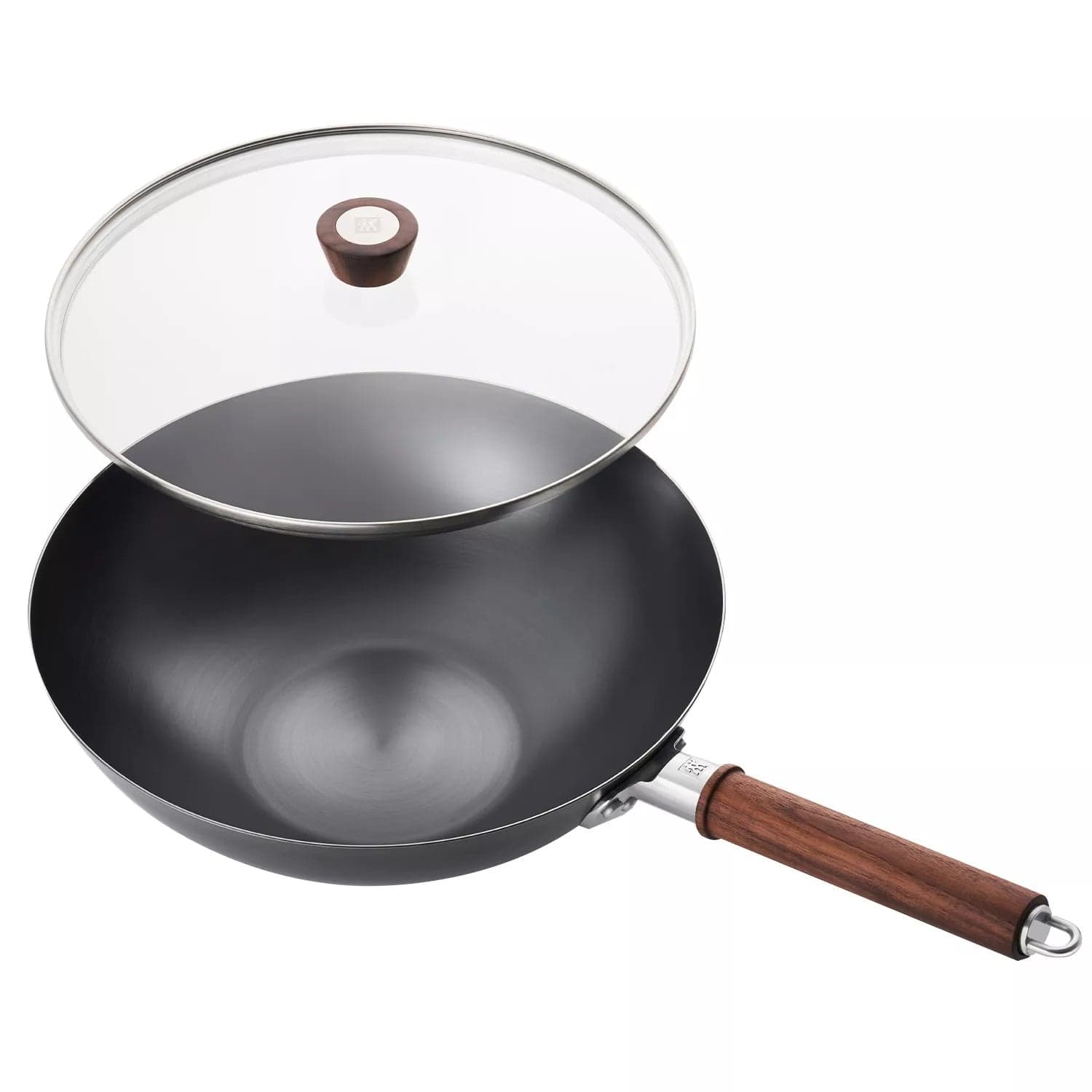 Zwilling Dragon 12-Inch Carbon Steel Wok with Glass Lid