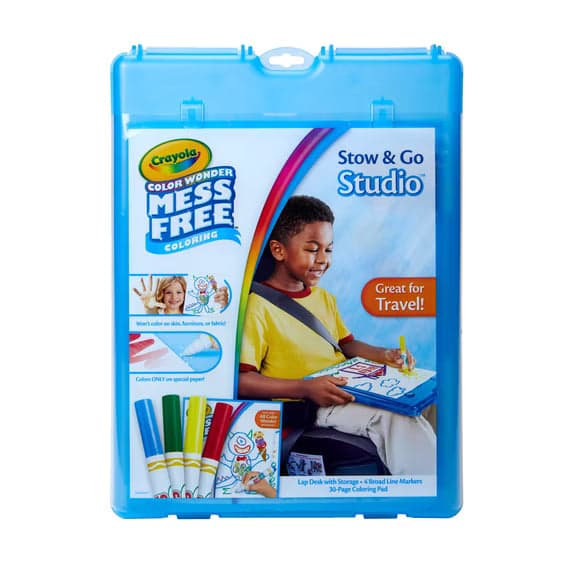 Crayola Color Wonder Mess Free Stow & Go Coloring Studio, Ages 3+