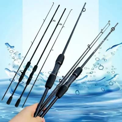 6 ft Carbon Fiber Spinning Fishing Rod, Ultralight Fast Action Fishing Pole for Bass, Trout, Carp, Perch and Freshwater Fishing