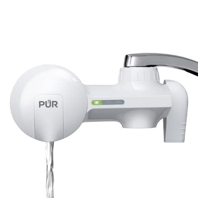 PUR Faucet Mount Water Filtration System, Powerful Filtration with Lead Reduction, Horizontal, White, PFM150W: Sink Water Filter, Kitchen Appliances