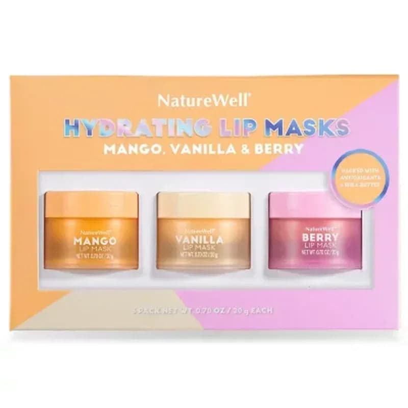 NatureWell Hydrating Lip Masks, Mango, Vanilla & Berry (0.70 Oz., 3 Pk.)