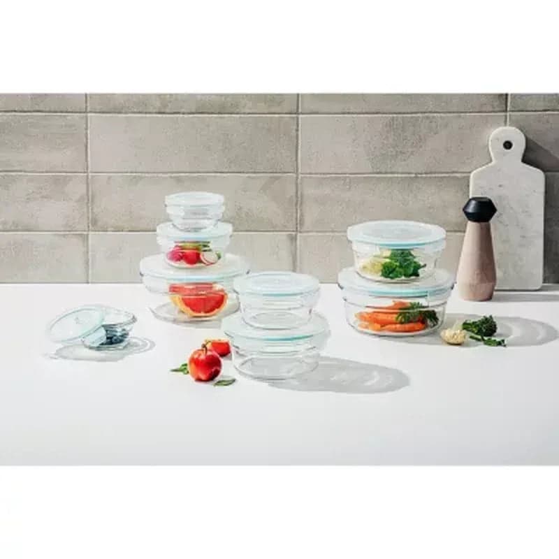 Member's Mark 16-Piece Round Glass Food Storage Set by Glasslock