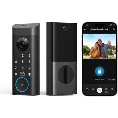 eufy Security Video Smart Lock E330, 3-in-1 Camera+Doorbell+Fingerprint Keyless Entry Door Lock