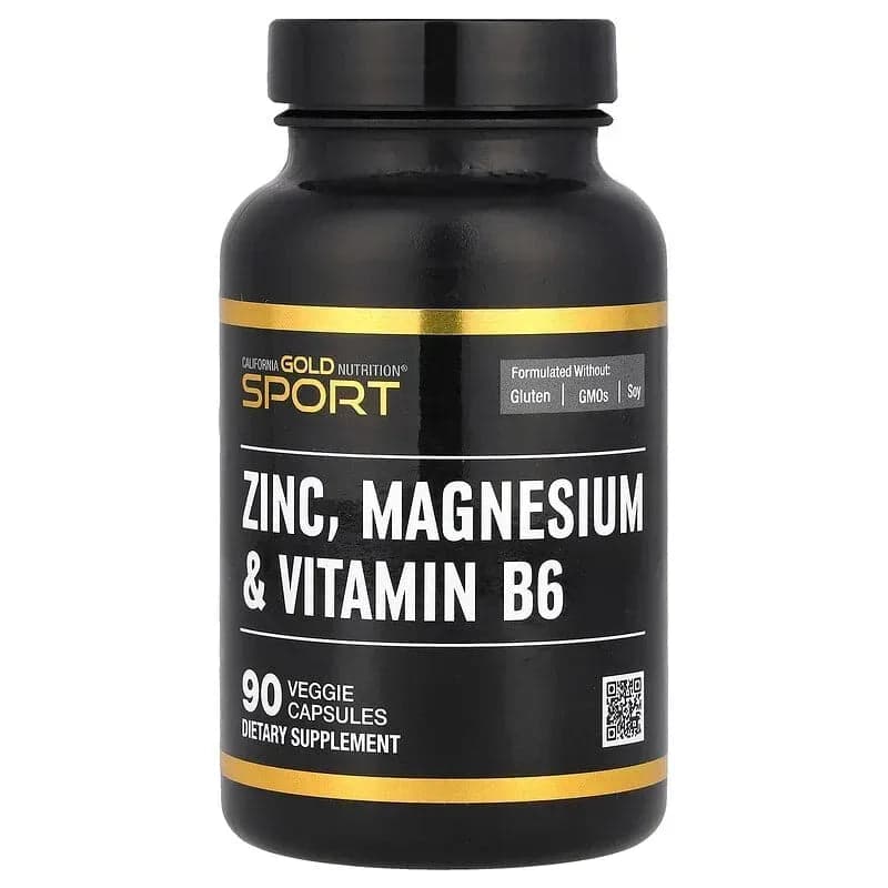 California Gold Nutrition, Sport, Zinc, Magnesium & Vitamin B6, 90 Veggie Capsules