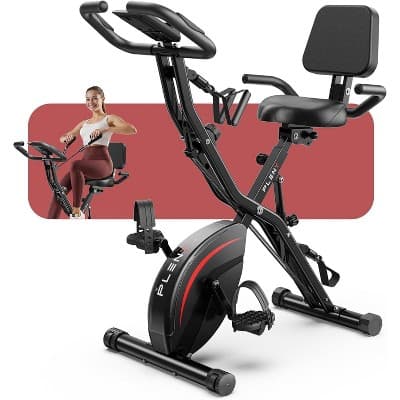 Folding Exercise Bike, 5 IN 1 Stationary Bikes for Home, 330LB Weight Capacity ,Indoor Workout Cycling Bike for Home Gym
