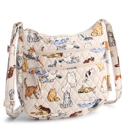 Vera Bradley Women's Outlet Cotton Trio Zip Hipster Crossbody Bag Soft Chambray