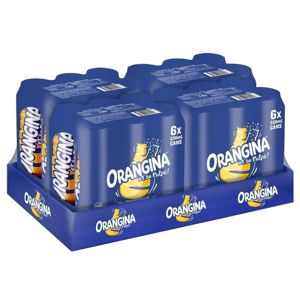 Orangina Sparkling Orange Blend Beverage with Pulp, 11.2 fl oz, 24-count